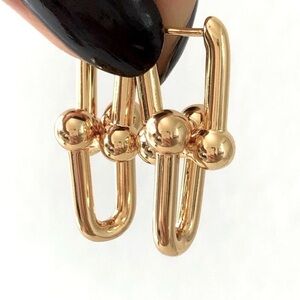 Gold Hardware Link U Earrings